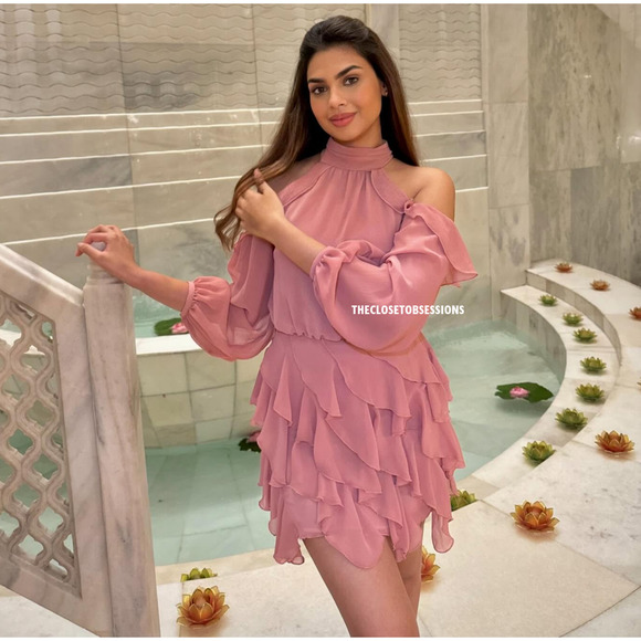 ZARA BLOGGER FAVE!!! High Collar Mini Dress NWT LAST ONE!!! - Picture 13 of 16